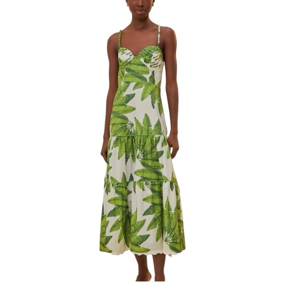 FARM Rio leaf Midi Dress